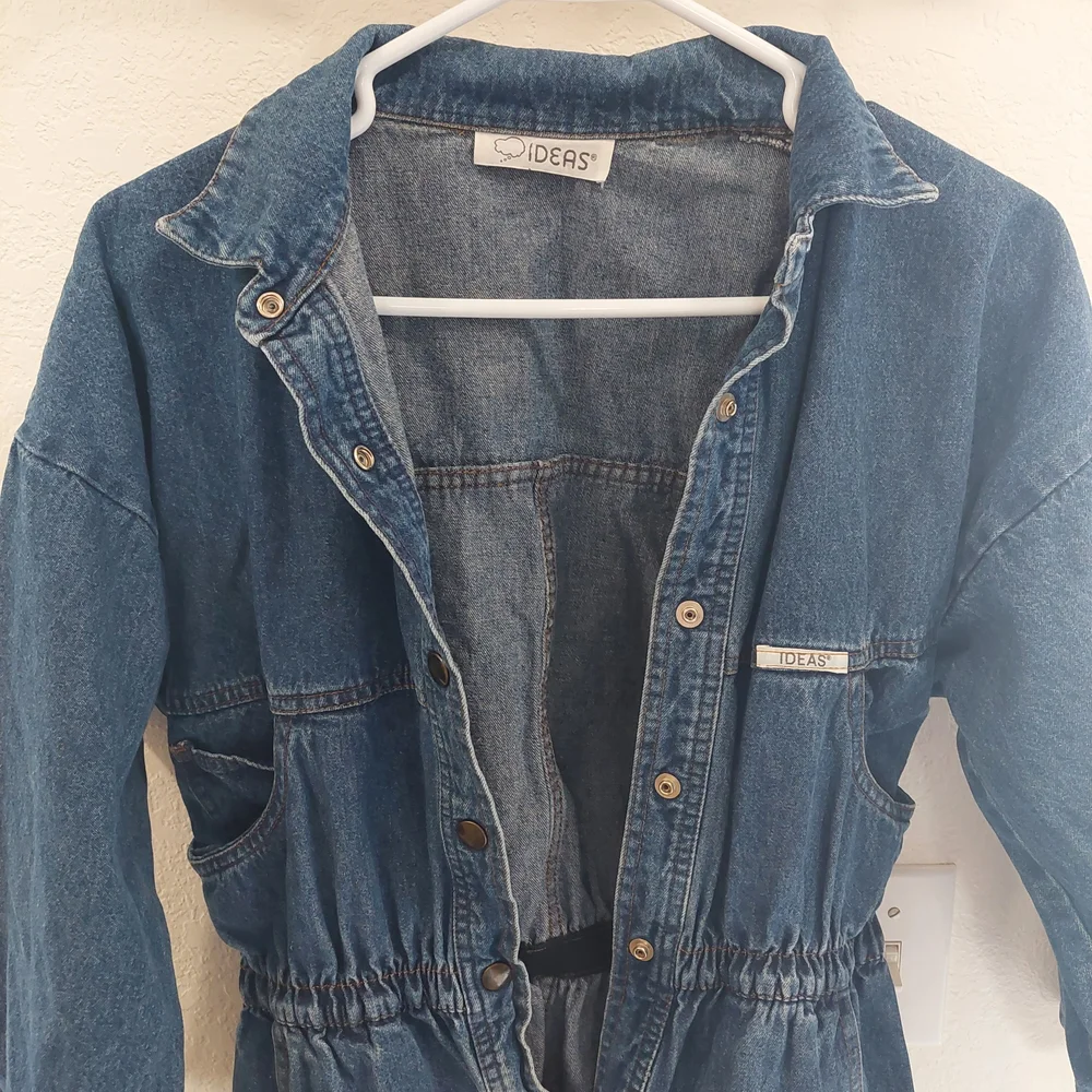 Vintage IDEAS Denim Jumpsuit Medium Made in USA Boiler Suit 100% Cotton - Picture 7 of 11